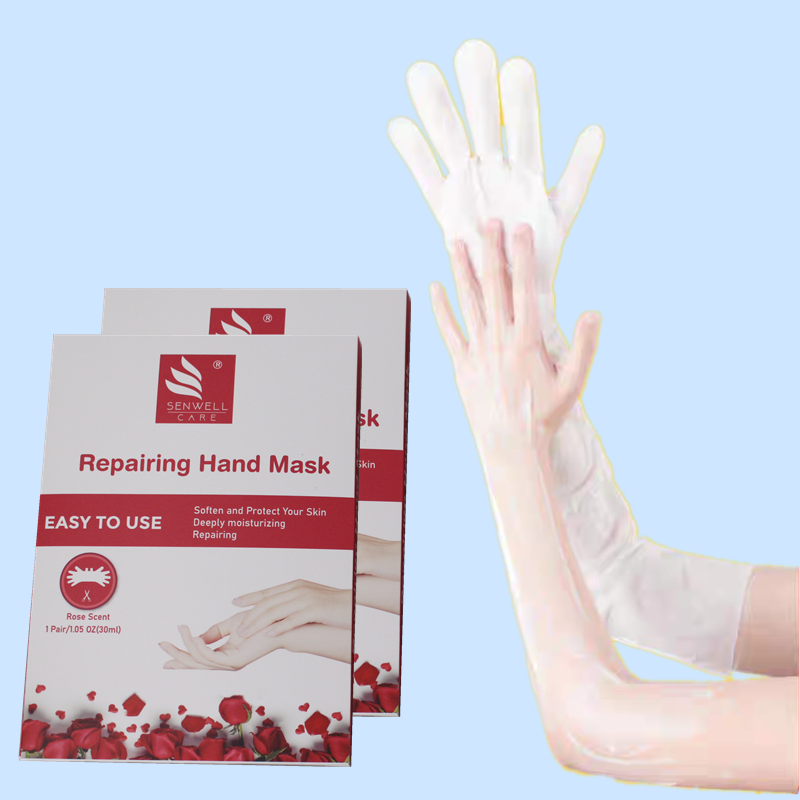 Длинная коллагеновая маска для рук с конопляным маслом, увлажняющая отбеливающая маска для рук, маска для рук, перчатки