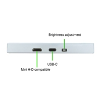 شاشة LCD IPS مقاس 8 بوصات بدقة 1280×800 مع منفذ USB C H/D، شاشة ثانوية لعلبة الكمبيوتر