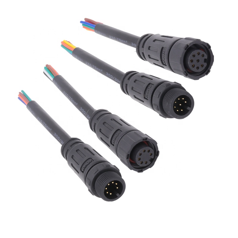 AOHUA M12 мужской женский электрические провода водонепроницаемый IP67 IP65, Размеры: 2, 3, 4, 5, 6, 7, 8 контактный разъем кабеля