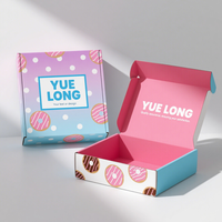 Conception Personnalisée Logo Eco Friend Impression de Qualité Alimentaire Pliable Gâteau Alimentaire Cookie Pain Pâtisserie Donut Macaron Boîtes d'Emballage en Papier