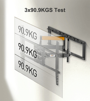 NB SP5 Universal Strong Tilt Swivel Full Motion 75-110 Inch TV Wall Mount Bracket MAX.VESA 800x600mm Beban Maksimal 90.9kg