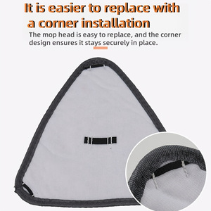Serpillère rotative à 360 degrés, réglable, en microfibre épaisse torsadée, ensemble de chiffons triangulaires pour le nettoyage des sols, des fenêtres et des plafonds - Product Image 4