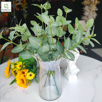Tige d'herbes artificielles en soie de menthe, Bouquet de mariage, verte, décoration de feuilles de mariée