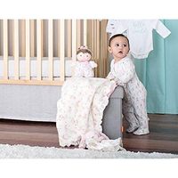 Boneka Bayi Little Me 9 Inch Jackie Mainan Lunak Berbunyi Pink Vintage Rose 3.2 oz Plastik Kereta Dorong Hadiah untuk 1 Bulan+ Harry J. Rashti