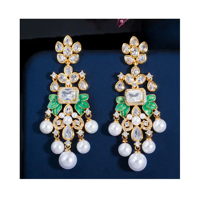 925 Silver Post Luxury Earrings Women's Trendy Pearl Earrings Luxury Wholesale Jewelry Drop Shipping