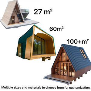 Maison en bois préfabriquée modulaire écologique européenne portable Villa Cabine triangulaire pour la chasse - Product Image 3