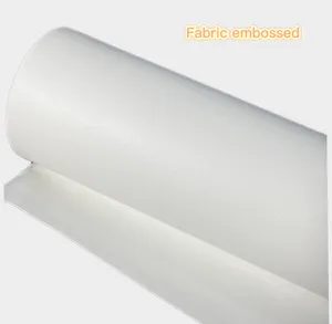 Material Imprimível Papel de parede não tecido personalizado com tecido textura gravado em branco Wallpaper Material para Interior