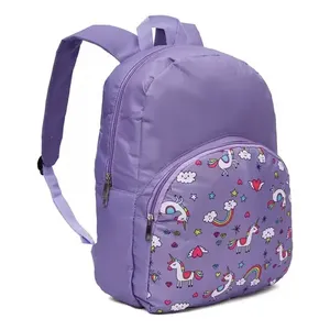 Zaino e borsa da ragazza unicorno viola Set di peluche collezione di borse per bambini - Product Image 2