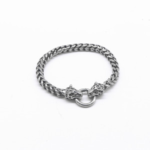 yunnique Unisex Silver Titanium Steel <b>Chain</b> <b>Bracelet</b> Animal Shape Leopard Design Fashion Jewelry for <b>Men</b> and Women - Product Image 5