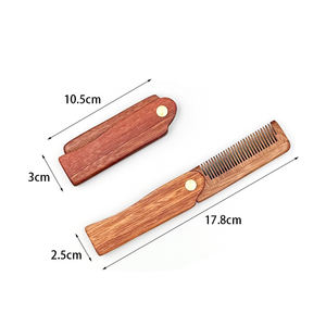 Pettine per Barba in Legno di Sandalo e Bambù di Alta Qualità, Personalizzabile con Logo Laser, Funzione Districante e Massaggiante, Pettine Tascabile per Capelli e Barba - Product Image 3