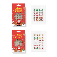 Patchs Hydrocolloïdes aux Herbes pour l'Acné Série Joyeux Noël – Traitement des Boutons et Imperfections – Pour Tous Types de Peau – Emballages Individuels – Vente Chaude
