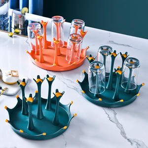 Portavasos giratorio Crown Premium de 360 grados, organizador de juguetes redondo y desmontable, estante de almacenamiento para mesa de café - Product Image 2