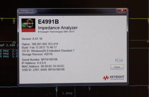 Keysight เครื่องวิเคราะห์อิมพีแดนซ์ RF แบบ E4991b, 1MHz-3GHz เลือก300/001/002/019/1E 5/16195b - Product Image 3