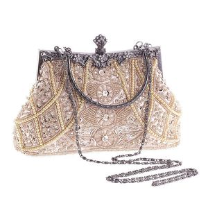 Vintage Bride <strong>Wedding</strong> <strong>Guests</strong> Gift Purse Graduation Prom Party <strong>Clutch</strong> Vintage Beaded <strong>Clutch</strong> Evening <strong>Bags</strong> <strong>for</strong> Women - Product Image 1