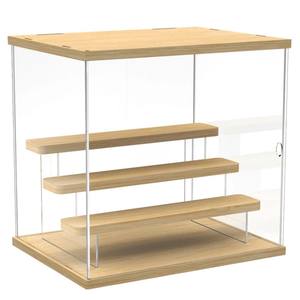 Support d'affichage en bois à 2 niveaux, étagère de rangement pour figurines POP MART the Monsters Lazy Yoga, objets de collection - Product Image 1