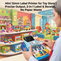 Printer Thermal Portabel Mini 58mm untuk Struk, Faktur, Stiker, Barcode, Cocok untuk Toko Kelontong, SPBU, dan Toko Serba Ada