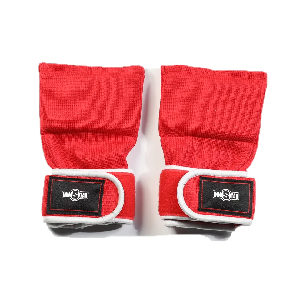 Heyounstar — gants rouges, matelassé pour boxer, en Gel, avec longue sangle, pour MMA