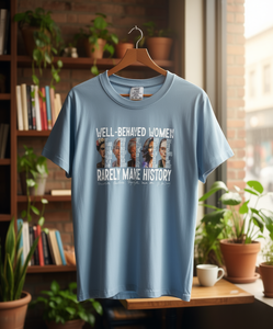 T-shirt da donna con icone femministe, manica corta, girocollo, cotone stampato, casual, per tutte le stagioni, vestibilità regolare - Product Image 2