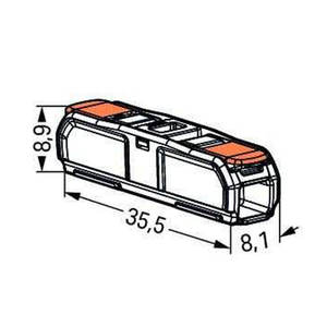 Connettore del cavo di collegamento rapido originale 1-in-1-out del blocco terminale di 221 2411 di riserva per tutti i tipi di conduttori - Product Image 6