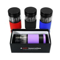 Broyeur à tabac métallique 3-en-1 de 70 mm avec 8 tubes coniques intégrés, broyeur d'herbes monobloc pouvant contenir 8 cigarettes, accessoires pour fumeurs