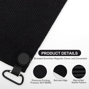 40x80cm tùy chỉnh Golf Waffle dệt khăn từ thêu câu lạc bộ Golf Bóng làm sạch khăn OEKO-TEX chứng nhận thân thiện với môi - Product Image 4