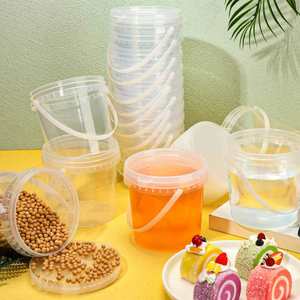 Seau en plastique PP transparent jetable de 800 ml pour les fêtes, idéal pour les boissons aux fruits - Product Image 2