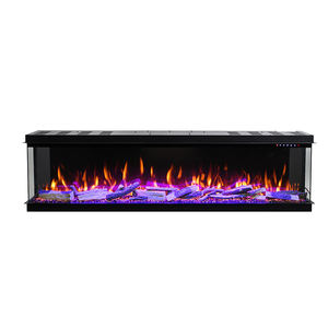 Chimenea eléctrica de 3 lados con cama de refuerzo ancha y tecnología de llama HD - Product Image 5