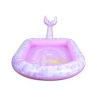 Piscine gonflable sur le thème de la sirène rose, personnalisée en usine, fontaine d'eau, protection de l'environnement, PVC, piscine rebondissante