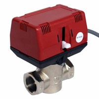 Katup kuningan elektrik bermotor 2 arah DN20 220VAC untuk pendingin udara sentral (Fan Coil)