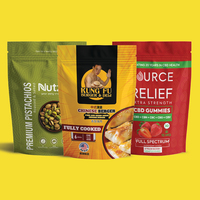 Sachet Doypack Personnalisé pour Fruits Secs avec Fenêtre Transparente, Qualité Alimentaire, Fermeture Ziplock, Impression Gravure pour Emballage Alimentaire pour Animaux de Compagnie