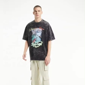 Su misura ultimo originale lavato a maniche corte Versatile logo stampato per la maglietta da uomo - Product Image 1