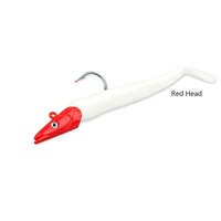 Leurre de pêche au silicone souple lumineux avec tête plombée pour la pêche au bar, à la perche et à la truite en mer – Matériau caoutchouc