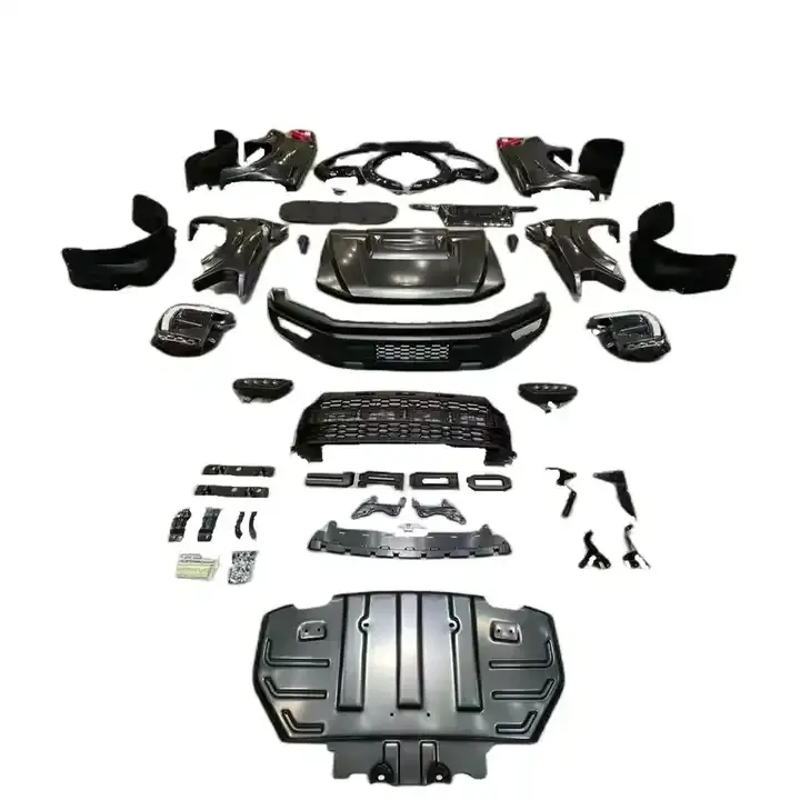 Karosserie-Kit für Ford Ranger T6 T7 T8 2012-2021 Jahr Upgrade auf F150 Raptor Full Kit mit Motorhauben stoßstangen Scheinwerfer Rücklichter