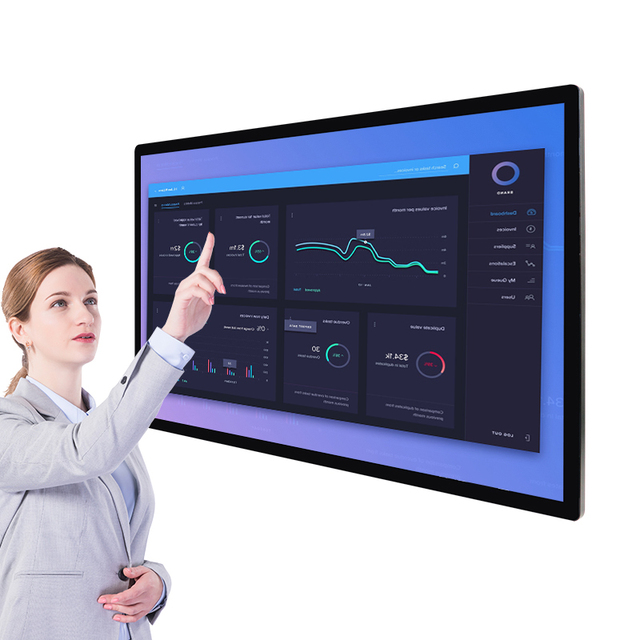 Touchwo 43'' 55'' 65" Touch Screen Led Multi Touch Interactive Flat Panel Displays Monitor for Classroom Education Teacher Use