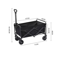 Chariot de courses pliable de grande capacité, couleur personnalisée, logo, chariot de pique-nique, chariot de camping robuste, chariot de camping