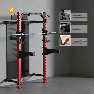 Ayarlanabilir Ticari Duvara Monte Katlanabilir Çelik Squat Rafı 240kg Güç Antrenmanı Ekipmanı - Product Image 4
