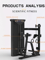 Máquina de remo sentado con carga de pin para gimnasio comercial, entrenamiento de espalda, para centro de fitness