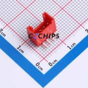 WAFER-HY2.0-4PWZ-R62 Wire-to-Board Pin Header Bent Lead Through Hole,P=2mm Connector 1x4P 2mm Right Angle Insert HY - Product Image 1