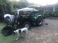 Trattore agricolo 70hp 4wd 4x4 con cabina e caricatore frontale