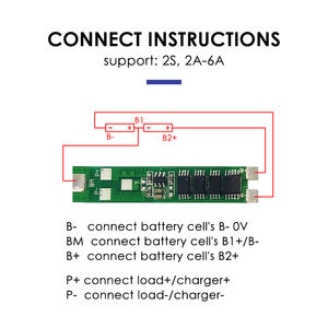 TDT 2S <span class=keywords><strong>6A</strong></span>リチウムイオンbms 7.4v for 2s lifepo4 18650バッテリーpcba <span class=keywords><strong>pcm</strong></span> 6.4v <span class=keywords><strong>6a</strong></span> BMS - Product Image 3