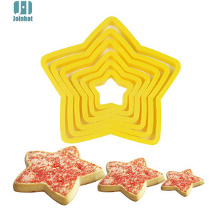 Joinhot 6-Piece Heart Star Flower Cookie Cutter Set Plastic Baking Mold For Cake Decorating - Product Image 4
