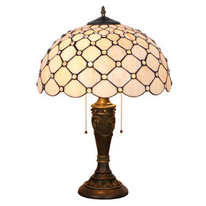 Ouhao 40cm American-Style Tiffany Table <b>Lamp</b> Creative Stained Glass Design for <b>Living</b> <b>Room</b> Bedroom or Hotel Wholesale - Product Image 4