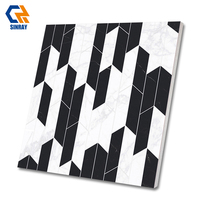 Carreaux extérieurs de luxe modernes en marbre noir brillant, antibactériens, résistants aux acides, antidérapants et résistants à l'usure, 800x800mm, 9mm d'épaisseur