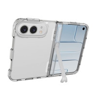 Coque de téléphone pliable transparente en PC rigide et TPU souple pour iPhone Duo, anti-rayures, antichoc, avec support