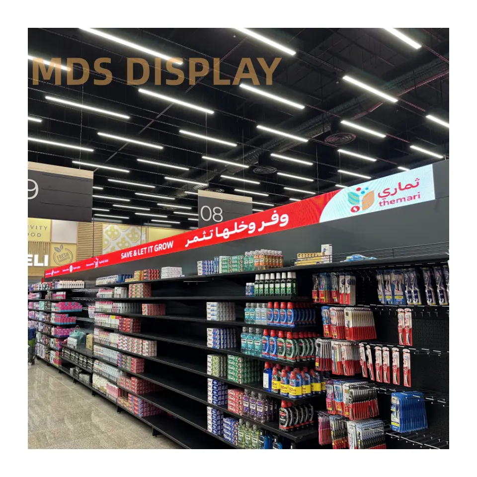 MDS p1.25 300x60mm led raf şerit temizle kolay kontrol perakende reklam akıllı süpermarket sergi rafı Led Signages