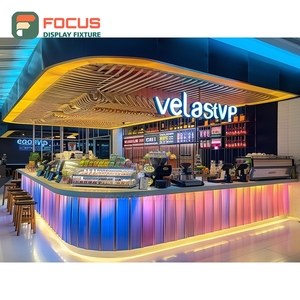 ตู้โชว์กาแฟแบบรวม ตู้โชว์ขวดไซรัป ลายไม้โอ๊คธรรมชาติ ตู้โชว์ร้านกาแฟบูติก - Product Image 6