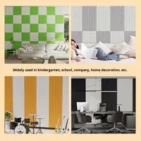 Panneau mural auto-adhésif en feutre de fibre de polyester insonorisant et absorbant le son pour la décoration intérieure des salles de musique