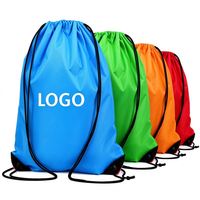 Sac à cordon personnalisé en gros avec impression de logo, sac à cordon réutilisable en polyester pour le fitness, la lessive, les voyages et le rangement quotidien