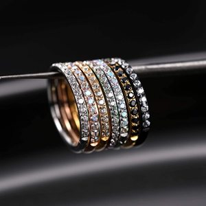 Anneau de nez en acier inoxydable incrusté de diamants, forme circulaire, incrustation de zircon, bijoux de piercing pour le septum, cadeau - Product Image 4
