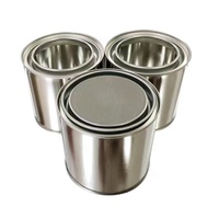 Boîtes rondes en étain pour bougies, peinture à l'huile, argent, personnalisées, liquide, matcha, café en poudre, thé, 8OZ, 10OZ, 12OZ, étiquette adhésive